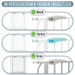 ib style Berrin Treppenschutzgitter 67–75 cm – Klemmgitter ohne Bohren für Babys & Hunde – Bild 9