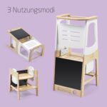 Maxi-Cosi Toucan 3-in-1 Lernturm Montessori – Holzturm mit 3 Höhen & Tafel für 1,5–99 Jahre – Bild 4