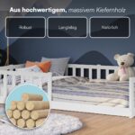 Bellabino Vere Bodenbett 120x200 cm – Montessori Kinderbett mit Rausfallschutz & Lattenrost – Bild 8