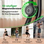 VANNECT Heimtrainer Klappbar mit 16 Stufen Magnetwiderstand – Ergometer bis 150 kg – Bild 2