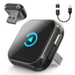 Mynoveex 2-in-1 Wireless CarPlay Adapter mit Dual-Phone-Wechsel – Plug & Play für Apple & Android