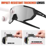 X-TIGER Fahrradbrille mit 5 Wechselgläsern & UV400 – Sportbrille für Radfahren & Outdoor – Bild 4