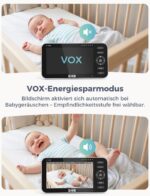GHB Babyphone 5 Zoll 720P HD mit Infrarot-Nachtsicht & 168h Akkulaufzeit – Sicheres Babyphon – Bild 5
