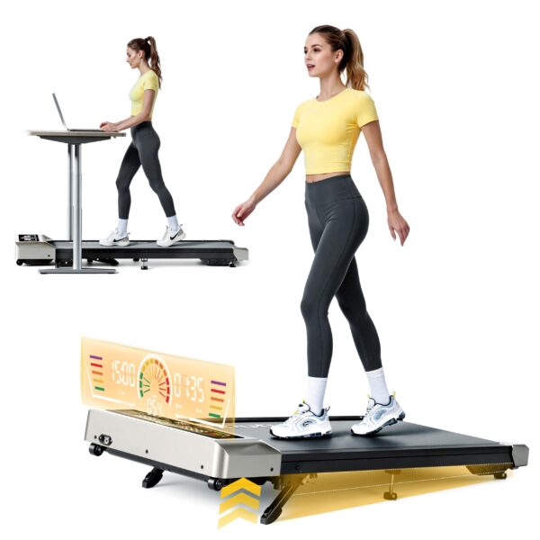 Toputure Laufband mit 3-stufiger Neigung – Walking Pad 1-10 km/h für Zuhause & Büro