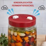 GREEN WISE GÄRMEISTER Fermentierglas Set 2x1,4L mit Gärventil – Komplettset für Sauerkraut & Kimchi – Bild 5