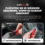 SafePro X Notfallhammer mit Gurtschneider – 2-in-1 Glasbrecher für Fahrzeuge (6er-Pack) – Bild 2