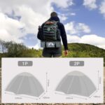 Night Cat 1-Personen Zelt wasserdicht – Leichtes Campingzelt für Wanderungen – Bild 8