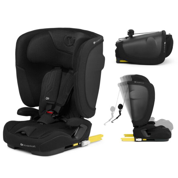 Kinderkraft FIX2GO i-Size Autokindersitz 76–150 cm – Faltbar mit ISOFIX & SAFERIDE Sensor