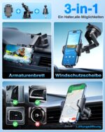 VANMASS Autohalterung 2026 mit Saugnapf & Lüftungshaken – 360° drehbar für alle Smartphones – Bild 4