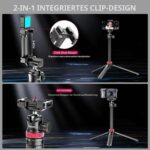 ULANZI MT-44 2-in-1 Stativ 147cm – Universaler Selfie Stick & Kamerastativ mit 360° Kugelkopf – Bild 5