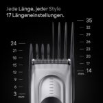 Braun HC7590 Haarschneider Series 7 mit 17 Längen & lebenslang scharfer Klinge – Kabelloser Haartrimmer für Herren – Bild 4