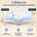 Hypuno Orthopädisches Nackenkissen mit Memory Foam – Ergonomisch für Seiten- & Rückenschläfer – Bild 2