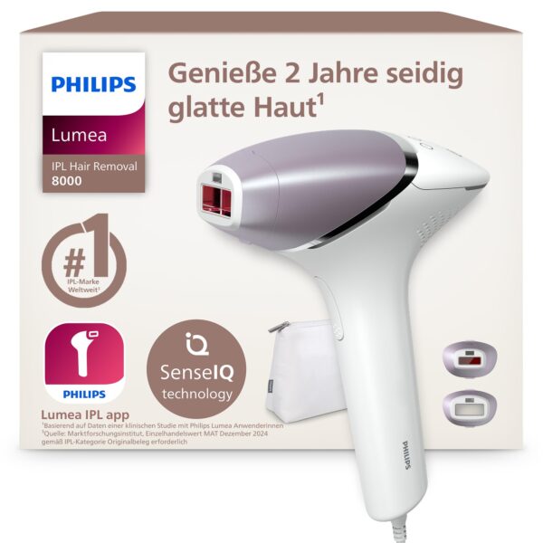 Philips Lumea IPL 8000 Series – Professionelle Haarentfernung für bis zu 2 Jahre glatte Haut