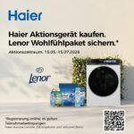 Haier HW80-BP1427637T Frontlader-Waschmaschine 8 kg – A-20% Energieeffizienz & Smart AI – Bild 4