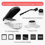 Fullstar 6-in-1 Gemüseschneider mit Behälter – Mandoline & Käsereibe Weiß – Bild 9