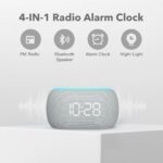 ANJANK Digitaler Radiowecker mit Bluetooth 5.0 – 4-in-1 Radio, Uhr, Nachtlicht für Schlafzimmer – Bild 2