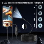 Ennovor 1920 HD Endoskopkamera mit 8 LED – 5 m Inspektionskamera für Android & iOS – Bild 5