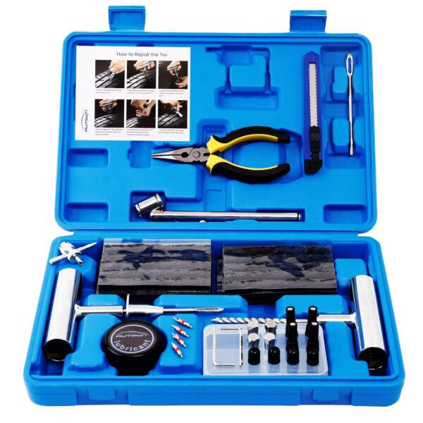 AUTOWN 68-teiliges Reifenreparaturset – Universal-Reifen-Flickset für Auto & Motorrad