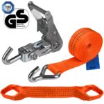 BB Sport Radspanngurte 4er Set – TÜV geprüft, 2000 daN Bruchlast für sichere Fahrzeugtransporte – Bild 2