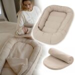 PaLulli® Baby Nestchen 100x60cm – Musselin-Babynest mit Matratze aus 100% Baumwolle