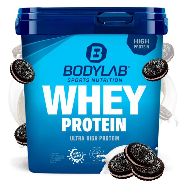 Bodylab24 Whey Protein Pulver Cookies & Cream 1kg – Muskelaufbau für Fitness & Training