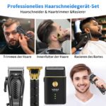 HIENA PRO Profi Haarschneidemaschine Set – 3in1 Bartrimmer & Folienrasierer mit USB-Akku – Bild 6