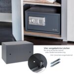 HMF Safe Möbeltresor 31 x 20 cm mit Elektronikschloss – Sicherer Dokumentenschrank für Zuhause & Büro – Bild 6