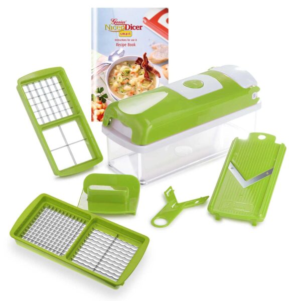 Genius Nicer Dicer Smart 6-teilig – Multifunktionaler Gemüseschneider für Würfel & Scheiben