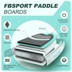 FBSPORT Aufblasbares SUP Board 335cm – Stand Up Paddle Set mit Aluminium Paddel & Pumpe – Bild 5