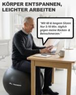 Trideer Gymnastikball 65/75/85 cm – Ergonomischer Sitzball mit Anti-Burst für Yoga & Pilates – Bild 4