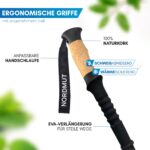 NORDMUT Teleskop-Wanderstöcke aus Aluminium – Leichte Nordic-Walking-Stöcke für Damen & Herren – Bild 5