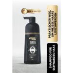 Softto plus Schwarz-Haar Shampoo 350 ml – Graue Haare in 10 Min. abdecken für Damen & Herren – Bild 3