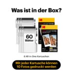 KODAK 60er Packung Fotopapier 54x86 mm – All-in-One Farbbandpatronen für Mini 2 & Mini Shot 2 – Bild 4