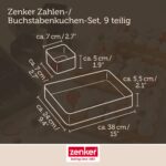 Zenker Zahlen- und Buchstaben Backform-Set 9-teilig – PFAS-freie Backformen für kreative Kuchen – Bild 2