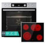 Gorenje Einbauherd-Set Heißluft Inox mit Glaskeramik – 77L BigSpace & AirFry
