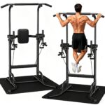 Dskeuzeew Power Tower – Multifunktionale Dip-Station & Klimmzugstange freistehend bis 205 kg