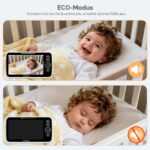 HelloBaby 6-Zoll Video-Babyphone mit Nachtsicht & PTZ-Kamera – WiFi-frei & 35h Akkulaufzeit – Bild 4