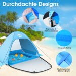 MAXDONE Pop-Up Strandmuschel mit integriertem Pool – UV-Schutz 50+ für 2-3 Personen – Bild 4