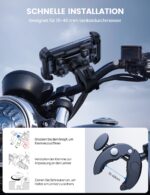 Lamicall Motorrad Handyhalterung mit Doppelter Vibrationsdämpfung – 360° Universal Lenkerhalterung für iPhone & Samsung – Bild 5