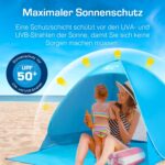 Active Era Pop-Up Strandmuschel UPF 50+ – UV-Schutz Strandzelt für 2–3 Personen – Bild 3