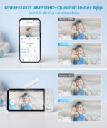 ieGeek Babyphone 2,5K/4MP mit 5,5" Display – 360° PTZ & KI-Sicherheit für Eltern – Bild 4