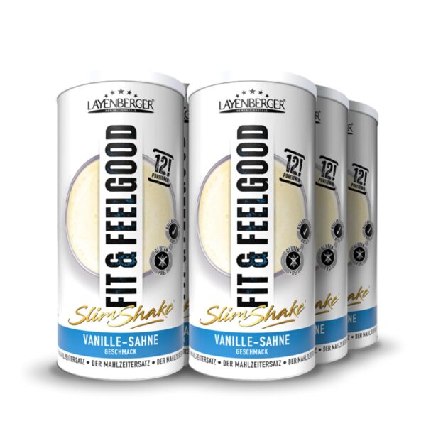 Layenberger Fit&Feelgood Slim Shake Vanille-Sahne – Mahlzeitersatz für 72 Portionen