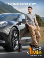 Lamicall Elektrische Luftpumpe 150PSI mit Akku & Digital Manometer – Tragbarer Kompressor für Auto, Fahrrad & Motorrad – Bild 4