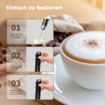 Maestri House Wiederaufladbarer Milchaufschäumer – Elektrischer Schaummacher aus Edelstahl – Bild 7