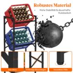 Lifewit Getränkekistenregal 3 Ebenen – Stabiles Kistenregal 450 kg Tragkraft, Schwarz – Bild 3