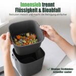 YourCasa Biomülleimer 4L mit herausnehmbarem Sieb – Geruchsdicht für die Küche – Bild 6