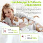AUVON TENS EMS Gerät 2-Kanal 24 Modi – Schmerzlinderung & Muskelaufbau mit 12 Elektroden Pads – Bild 5