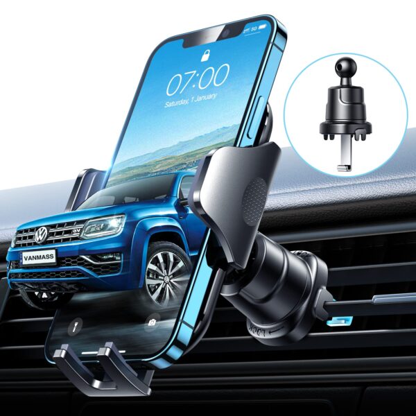 VANMASS 2026 Handyhalterung Auto Lüftung – 360° drehbar mit Militär-Standard für iPhone & Samsung