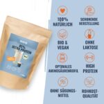 HANS Brainfood Veganes Proteinpulver 1kg – 85% Protein aus Erbse, Reis & Hanf, Bio – Bild 4