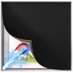 BKSAI Magnetisches Verdunkelungsrollo 100x145 cm – Lichtdicht ohne Bohren für alle Fenster